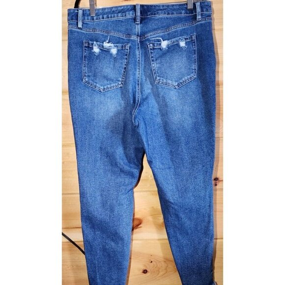 LANE BRYANT Womens Size 14 Distressed Signature Fit Mid Rise Flex Skinny Jeans - Picture 9 of 16